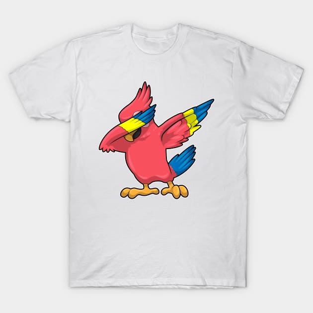 Parrot at Hip Hop Dance Dab T-Shirt by Markus Schnabel